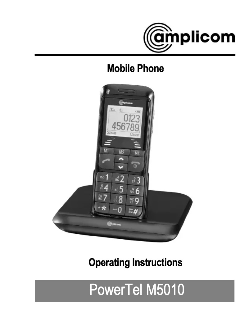 Image de la première page du manuel de l'appareil PowerTel M5010