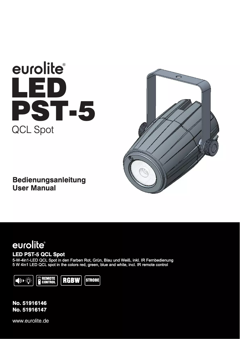 Página 1 del manual Manual de usuario Eurolite LED PST-5