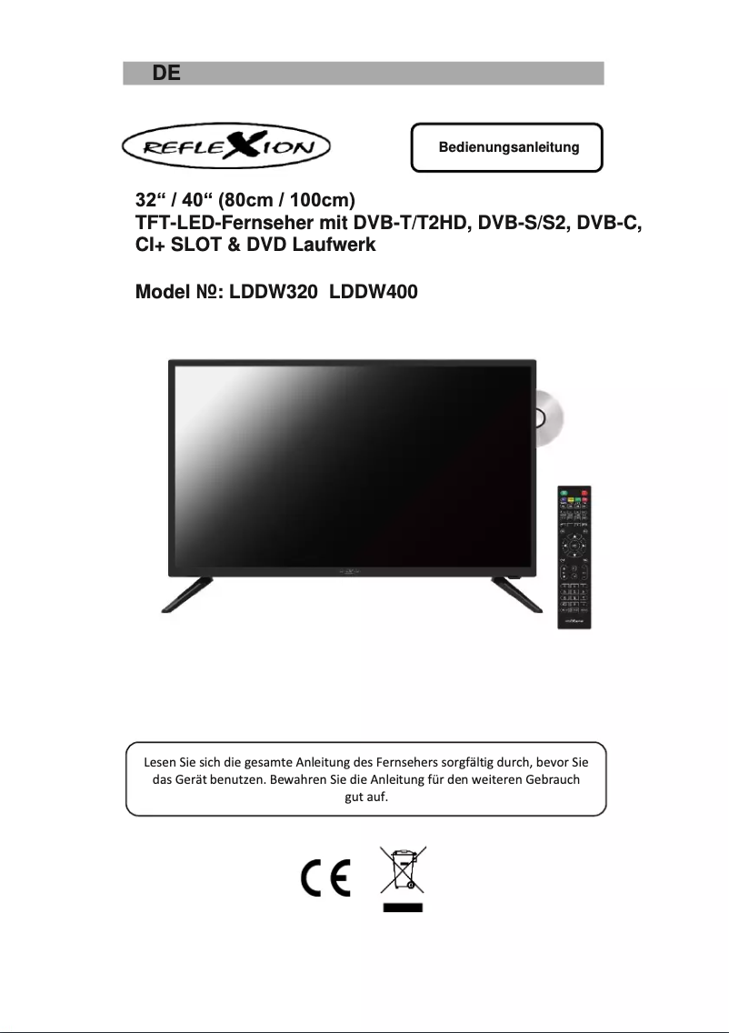 Page 1 de la notice Manuel utilisateur Reflexion LDDW320