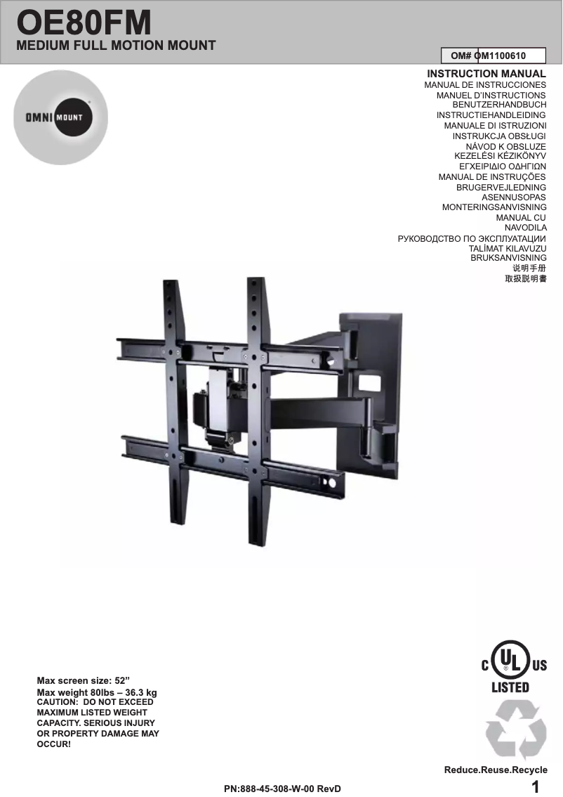 Image de la première page du manuel de l'appareil OE80FM