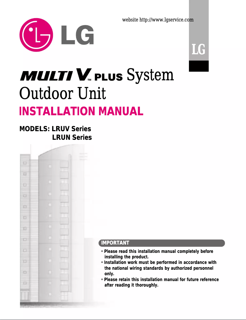 Page n°1 - Manuel utilisateur LG LRUV1208TS0