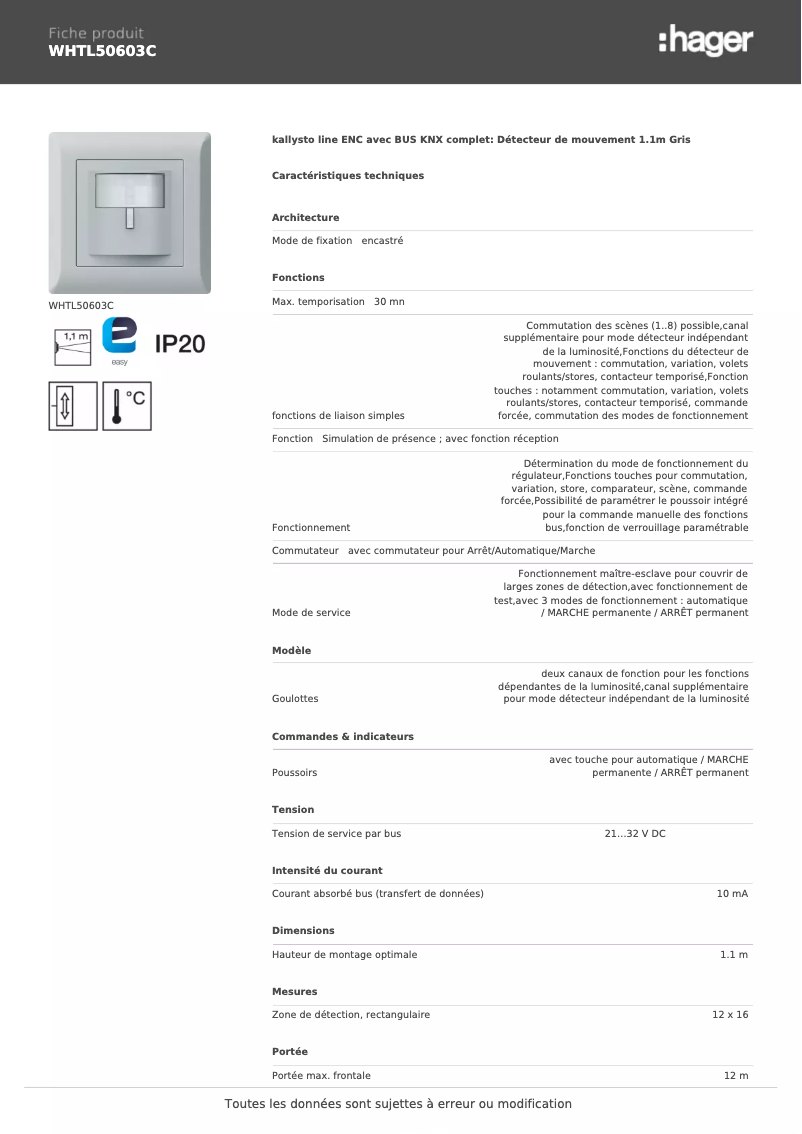 Image de la première page du manuel de l'appareil WHTL50603C