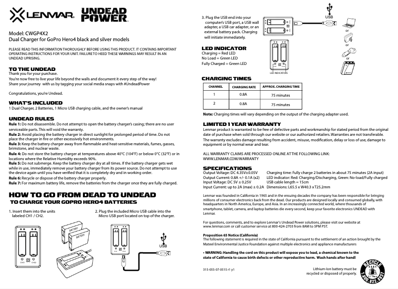 Image de la première page du manuel de l'appareil CWGP4X2
