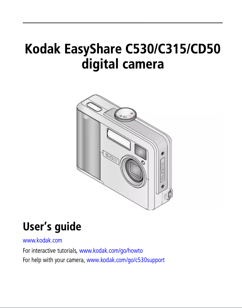 Page n°1 - Manuel utilisateur Kodak EasyShare CD50