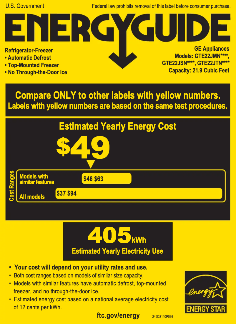 Image de la première page du manuel de l'appareil GIE22JTNRBB