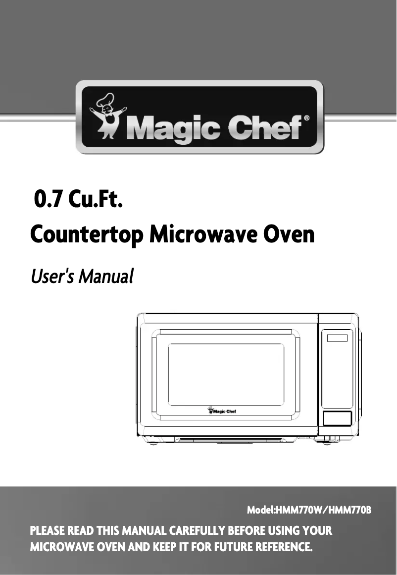 Page 1 de la notice Mode d'emploi Magic Chef HMM770B