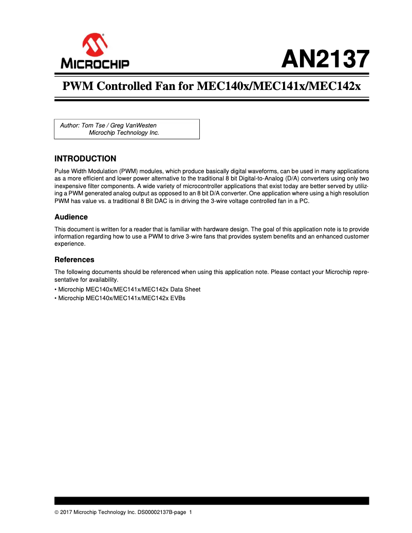 Page 1 de la notice Manuel utilisateur Microchip MEC1418