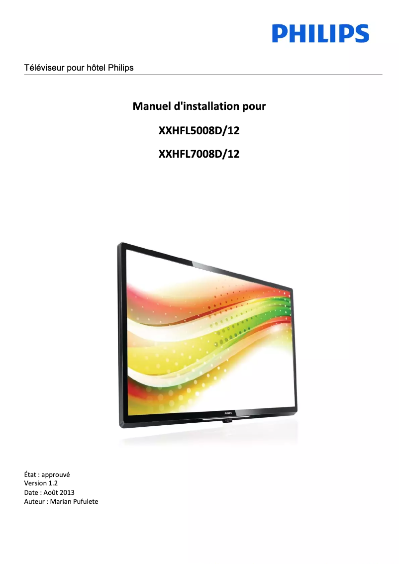 Image de la première page du manuel de l'appareil 47HFL7008D
