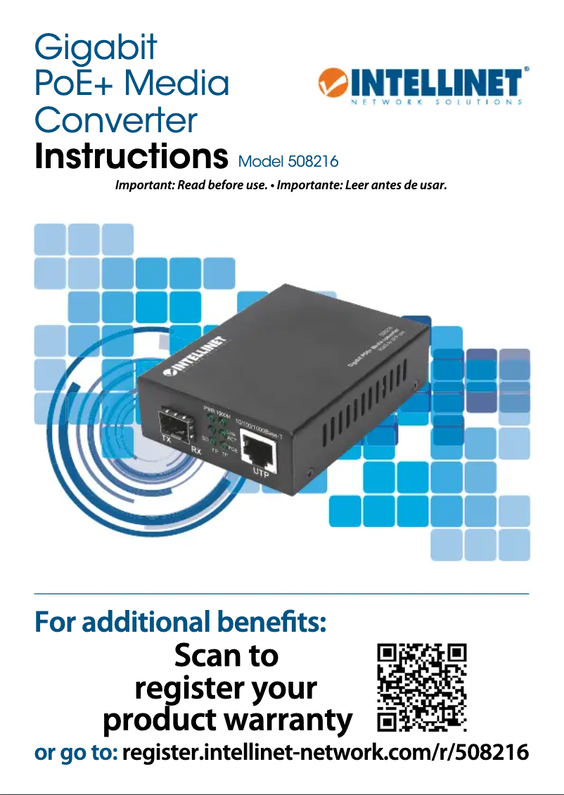 Page n°1 - Manuel utilisateur Intellinet 508216