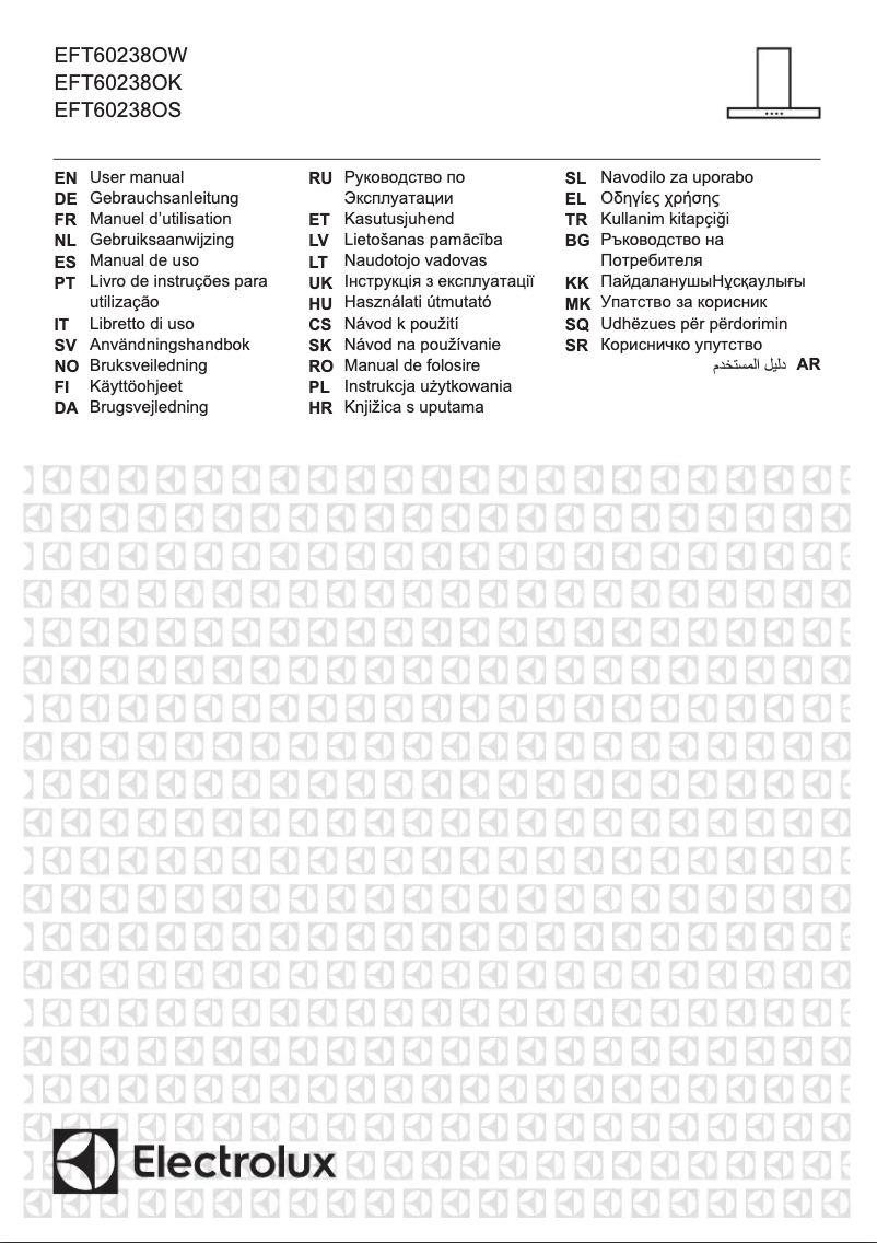Page 1 de la notice Manuel utilisateur Electrolux EFT60238OK