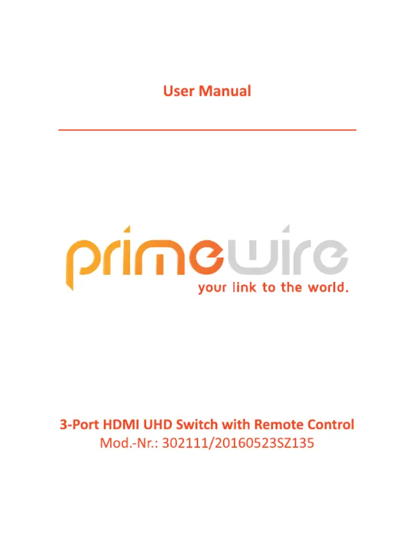 Page 1 de la notice Manuel utilisateur Primewire 302111