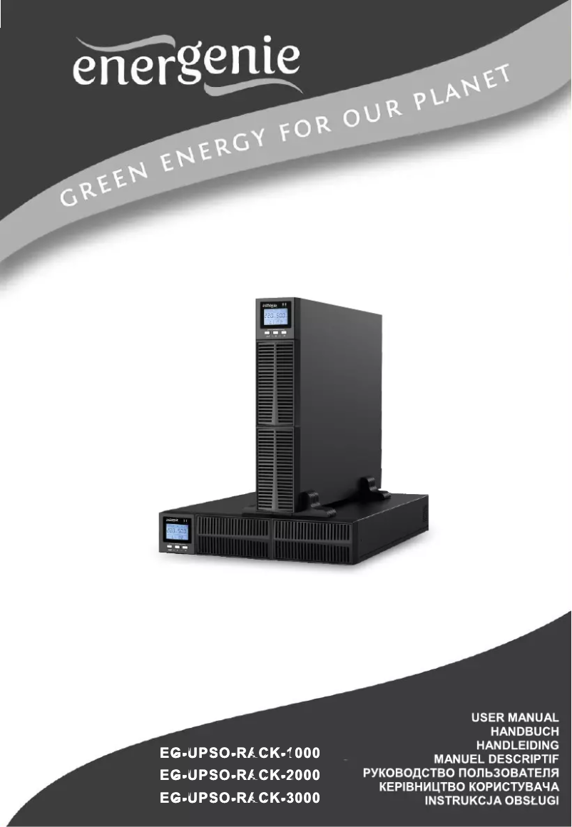 Page 1 de la notice Manuel utilisateur EnerGenie EG-UPSO-RACK-2000