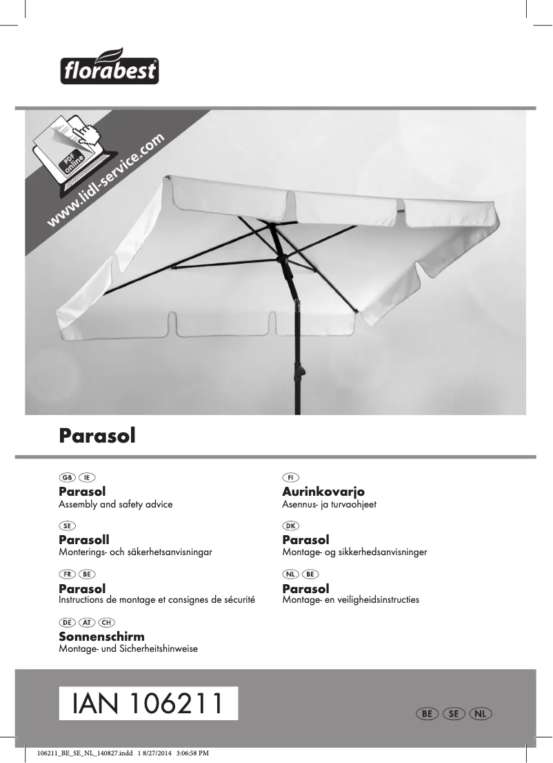 Imagen de la primera página del manual del dispositivo IAN 106211
