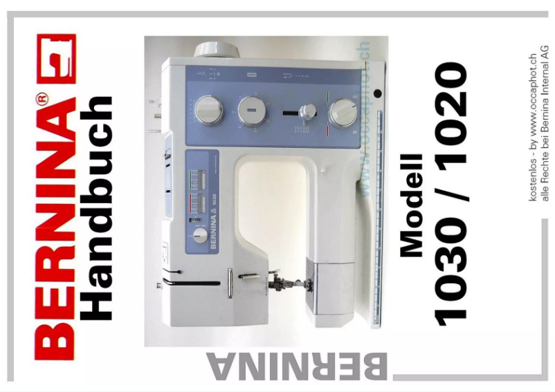 Page n°1 - Manuel utilisateur Bernina 1030