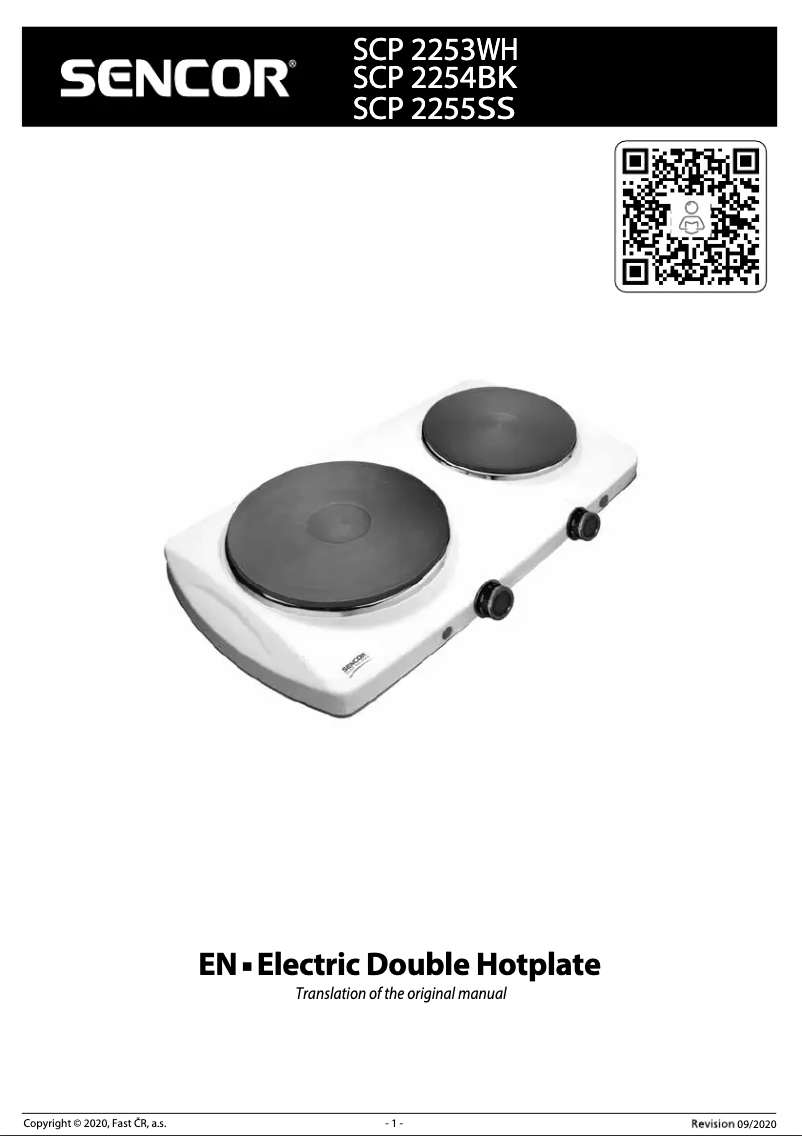 Page n°1 - Manuel utilisateur Sencor SCP 2253WH