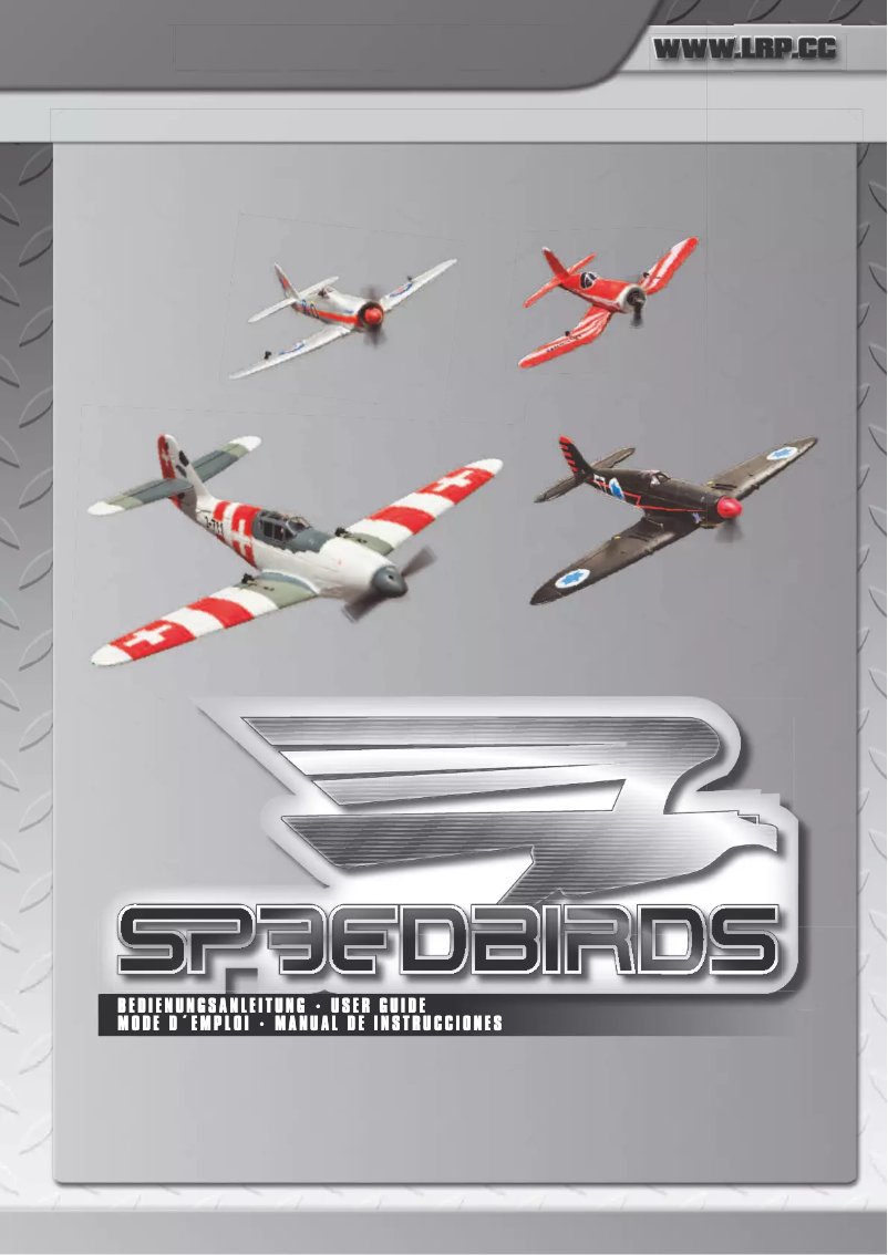 Image de la première page du manuel de l'appareil F-665 Spitfire Speedbird ARF