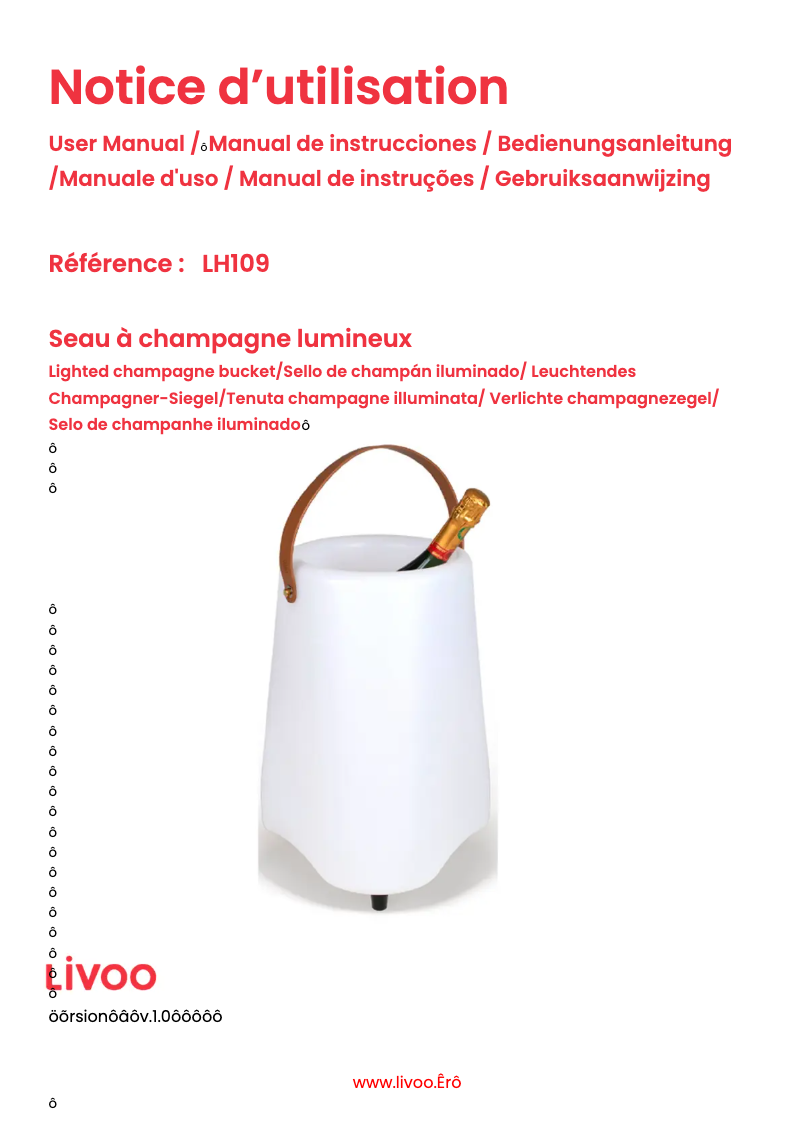 Page n°1 - Manuel utilisateur Livoo LH109