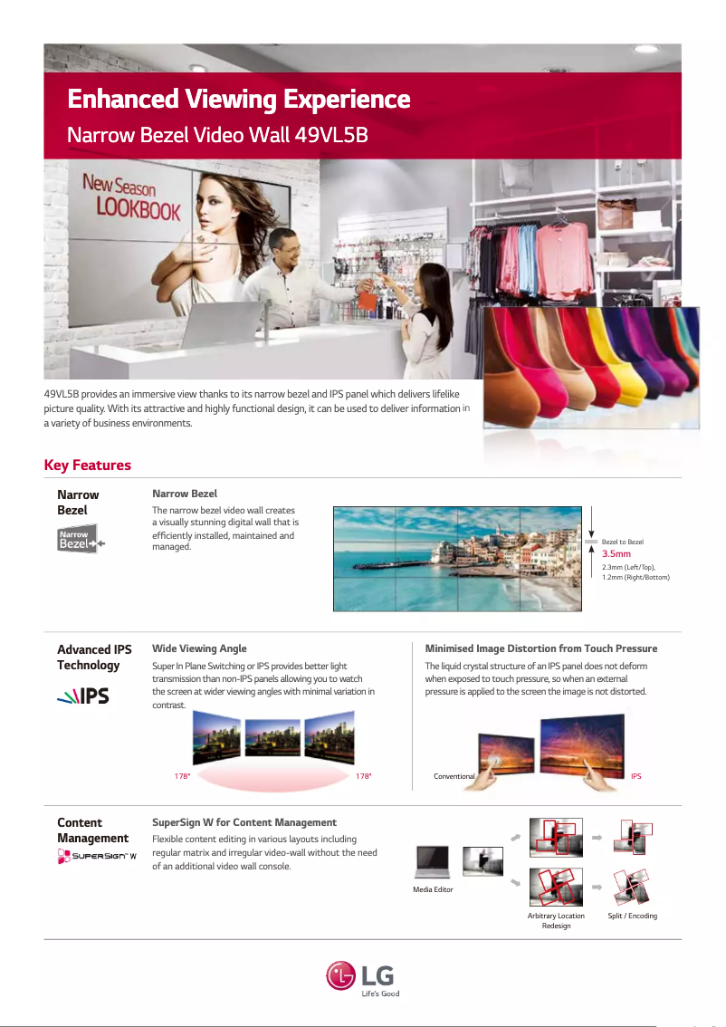 Page n°1 - Fiche technique LG 49VL5B