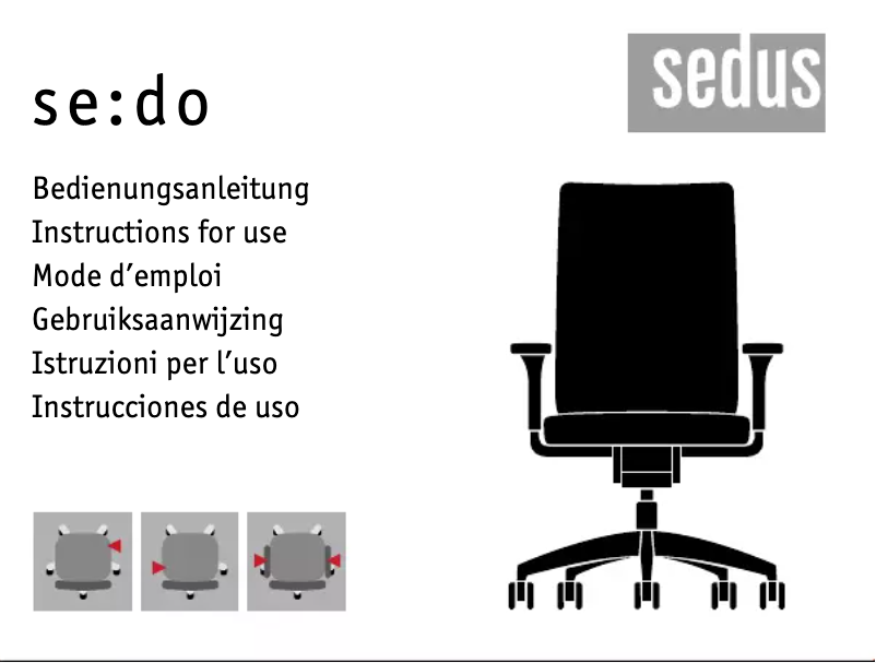 Page 1 de la notice Manuel utilisateur Sedus se:do