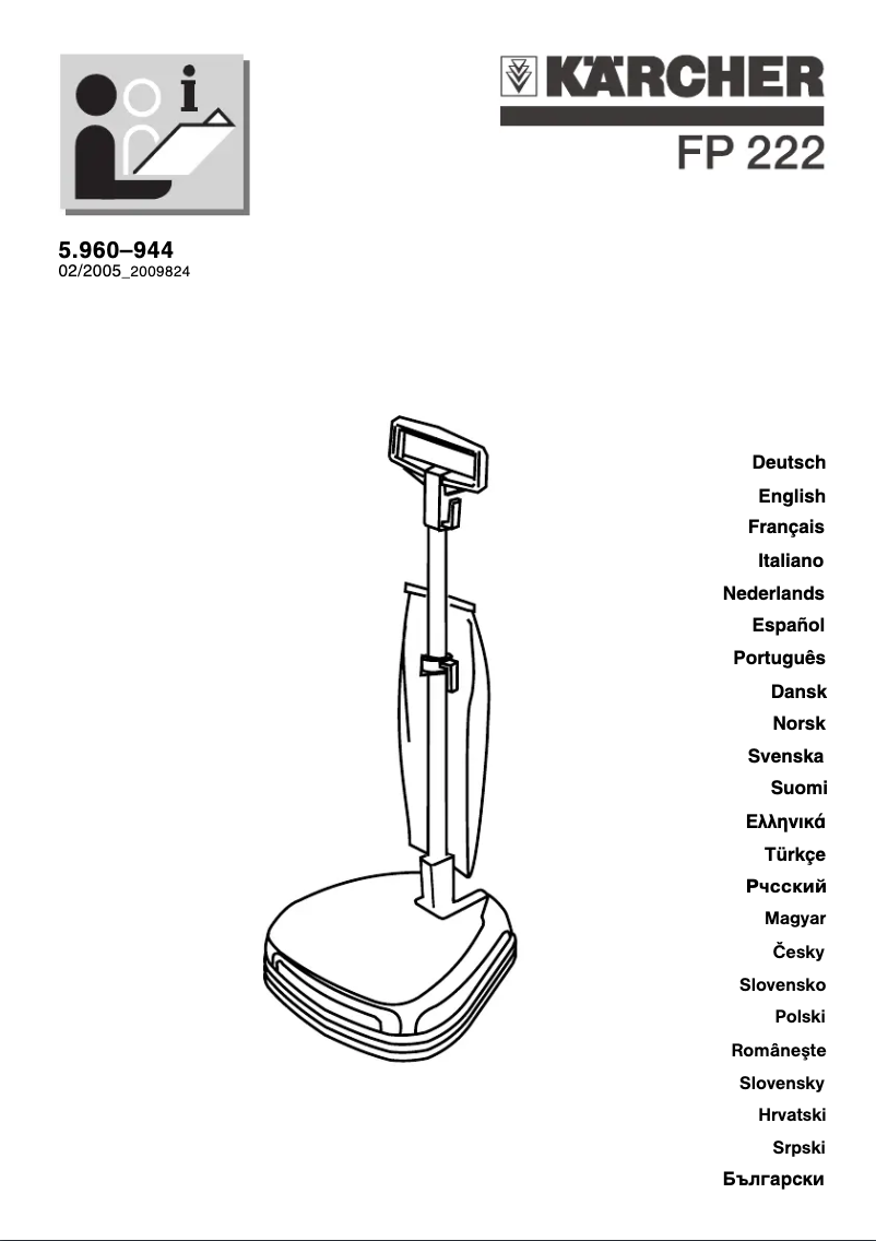Page n°1 - Manuel utilisateur Kärcher FP 222
