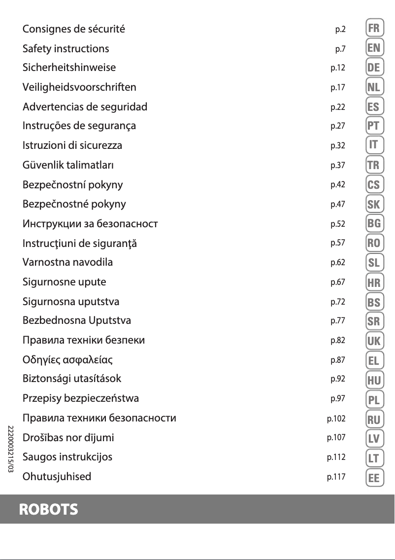 Page 1 de la notice Manuel utilisateur Rowenta X-Plorer Serie 120 RR7875WH