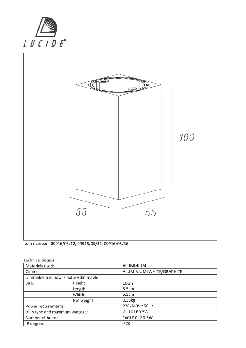 Image de la première page du manuel de l'appareil Delto 09916/05/36