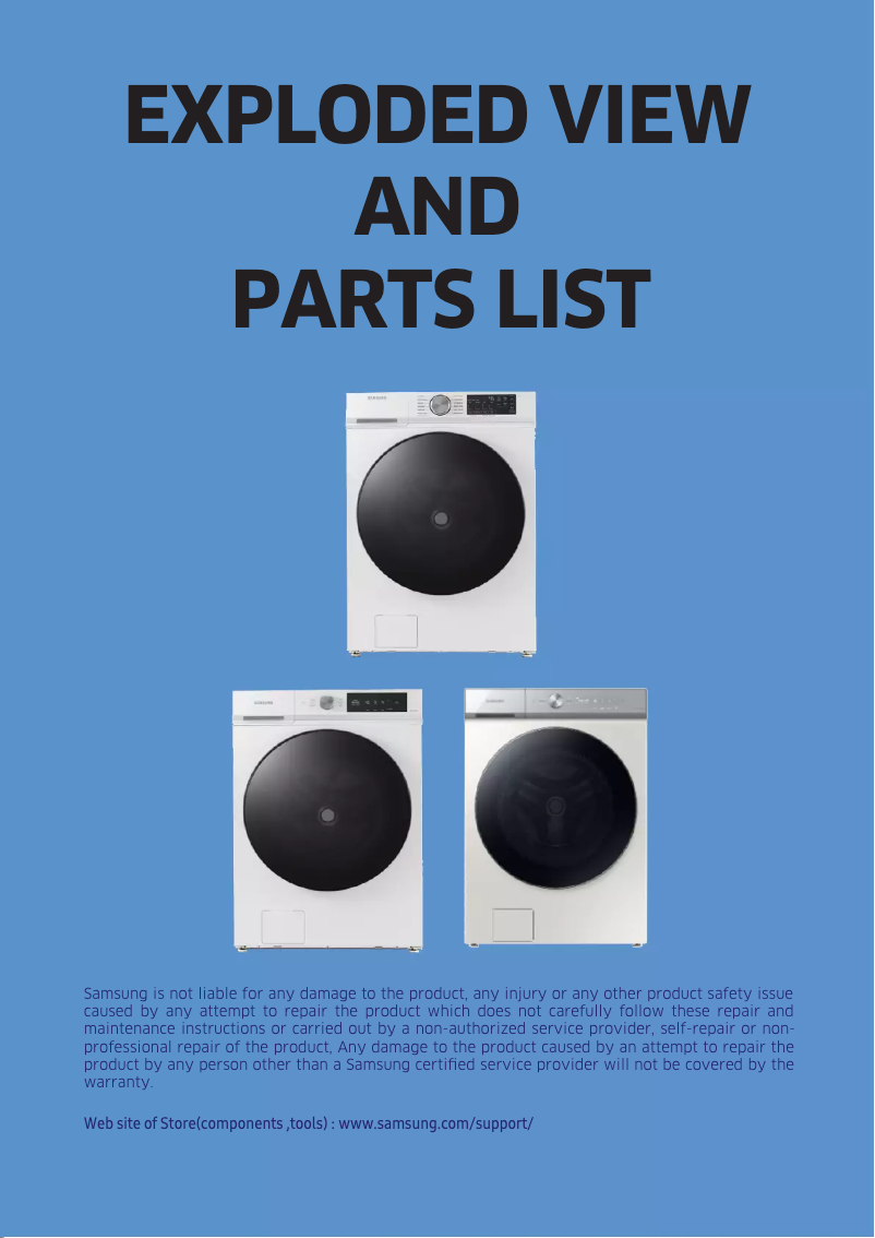 Página 1 del manual Ficha técnica Samsung WW11BB534DAE