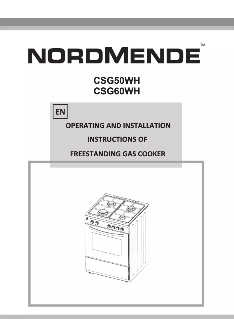 Image de la première page du manuel de l'appareil CSG50WH