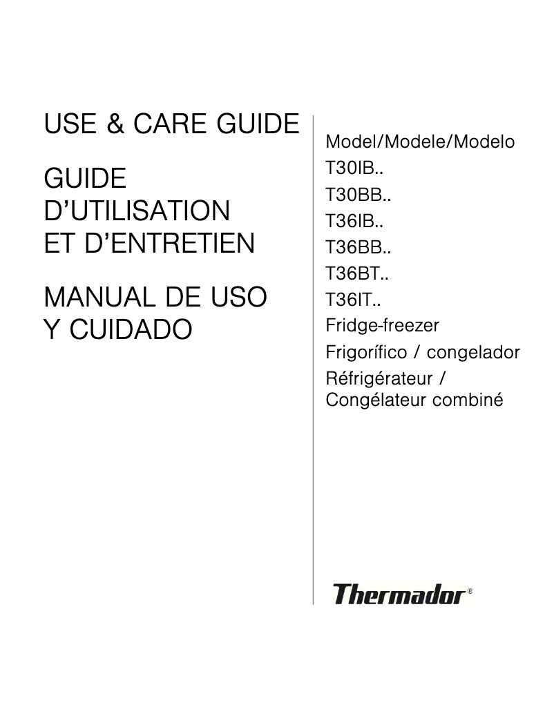 Página 1 del manual Manual de usuario Thermador T36IB800SP