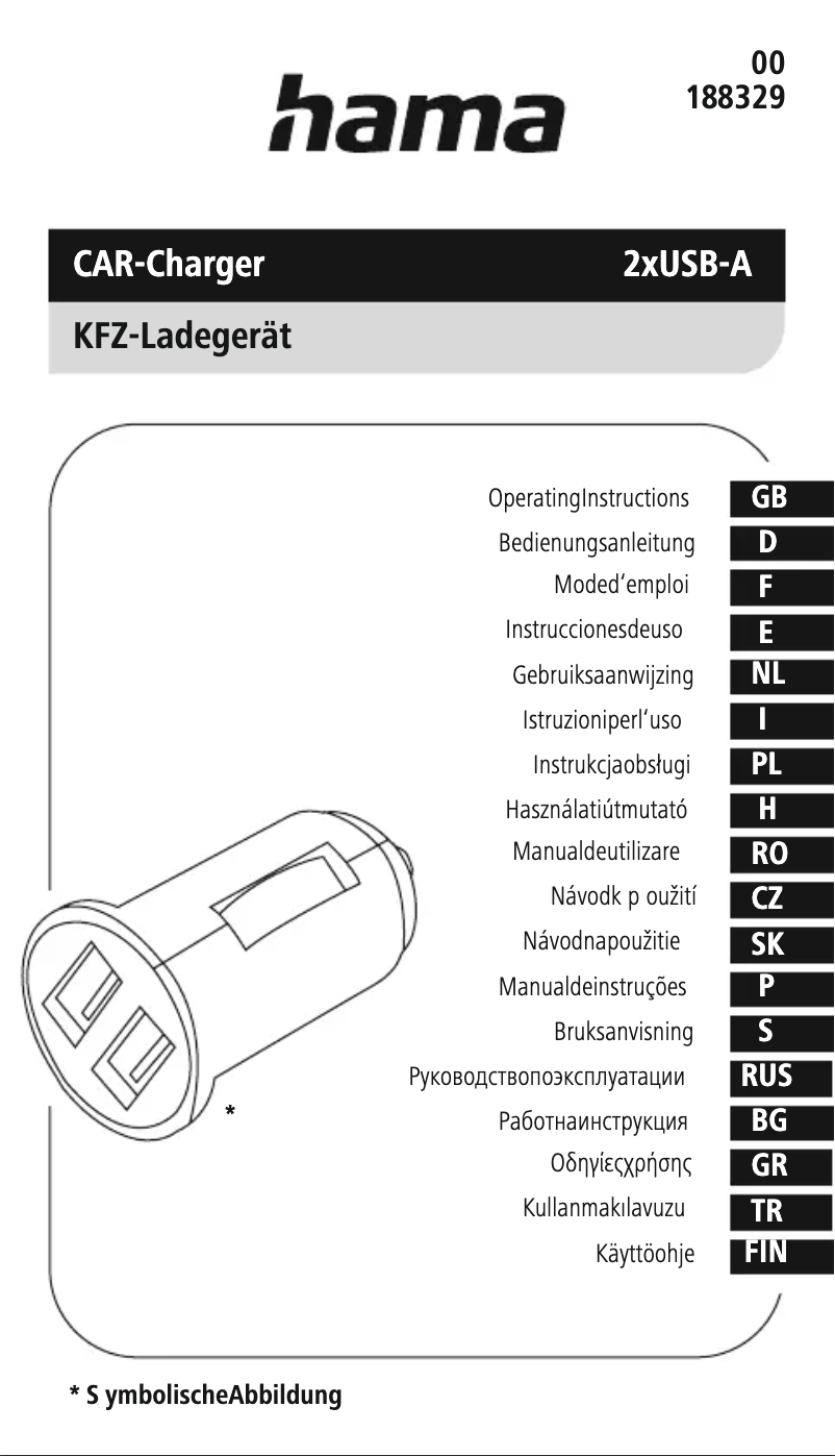 Page 1 de la notice Manuel utilisateur Hama 00188329