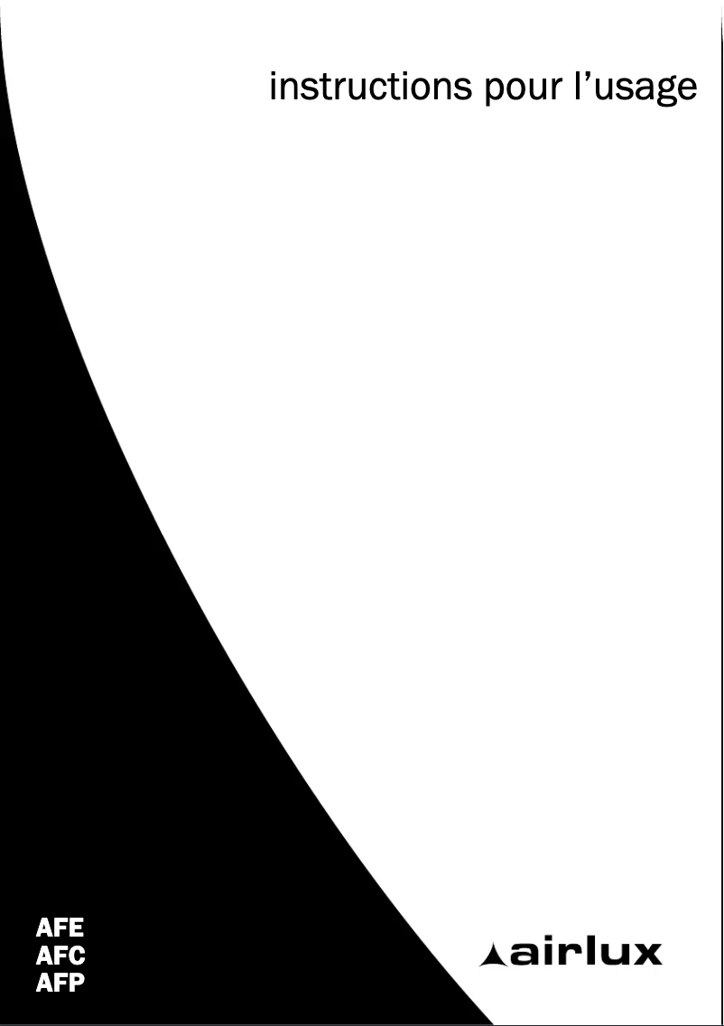 Image de la première page du manuel de l'appareil AFC106WH