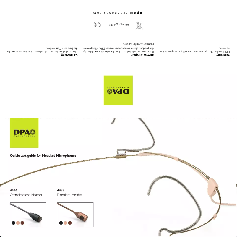 Page n°1 - Manuel utilisateur DPA 4488