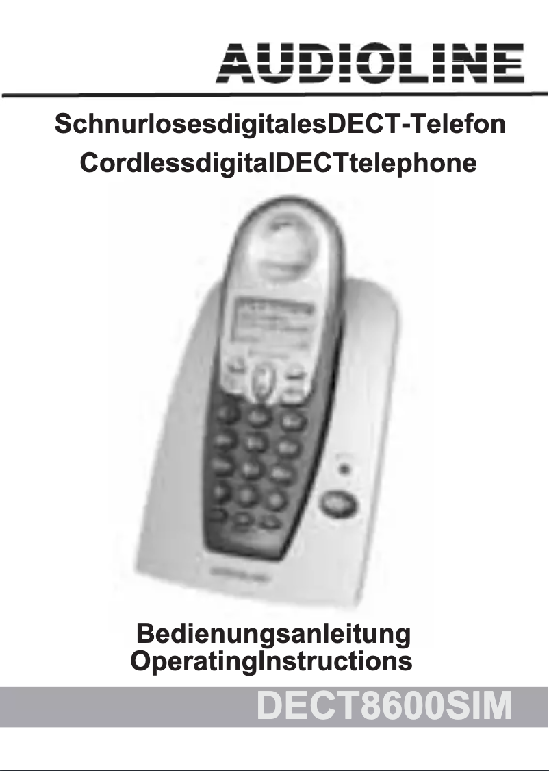 Page n°1 - Manuel utilisateur Audioline DECT 8600SIM