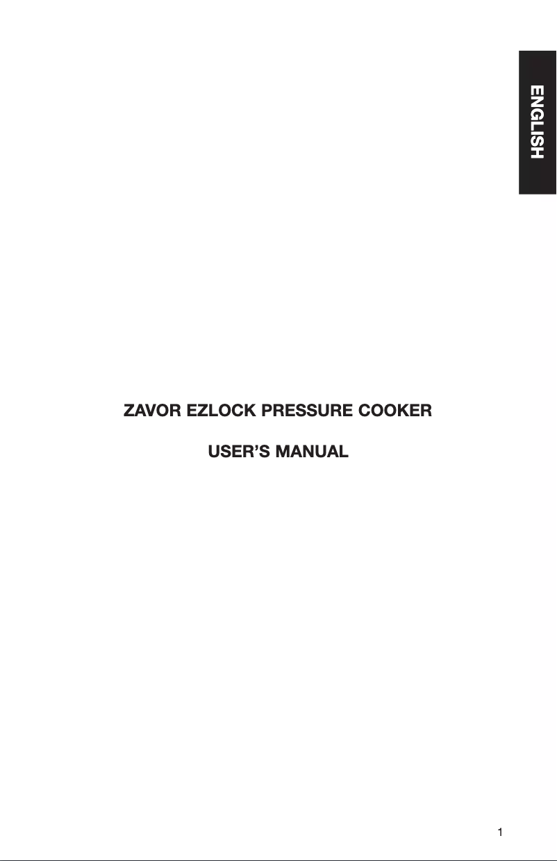 Page n°1 - Manuel utilisateur Zavor EZLock ZCWEZ04