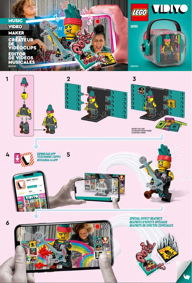 Page n°1 - Manuel utilisateur Lego Vidiyo 43103