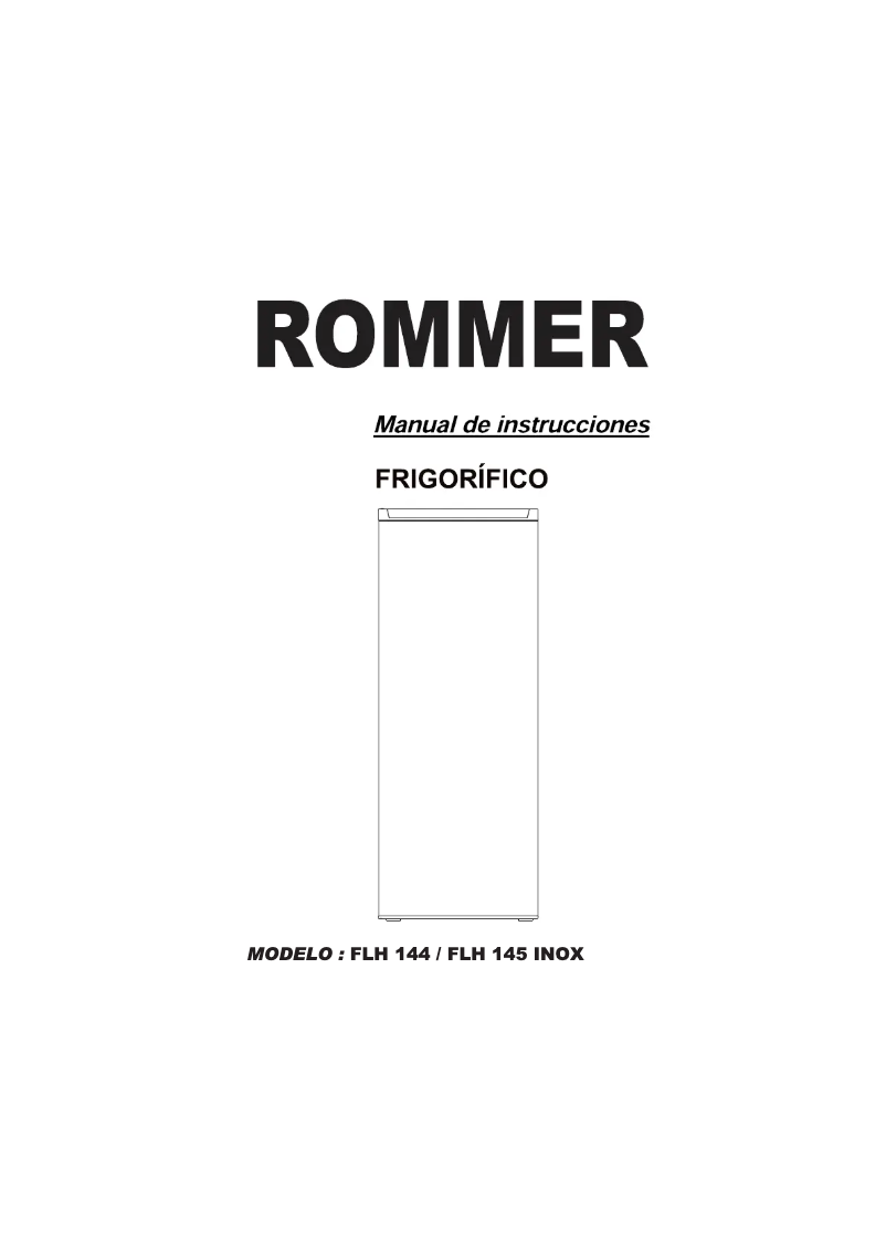 Page n°1 - Manuel utilisateur Rommer FLH 144