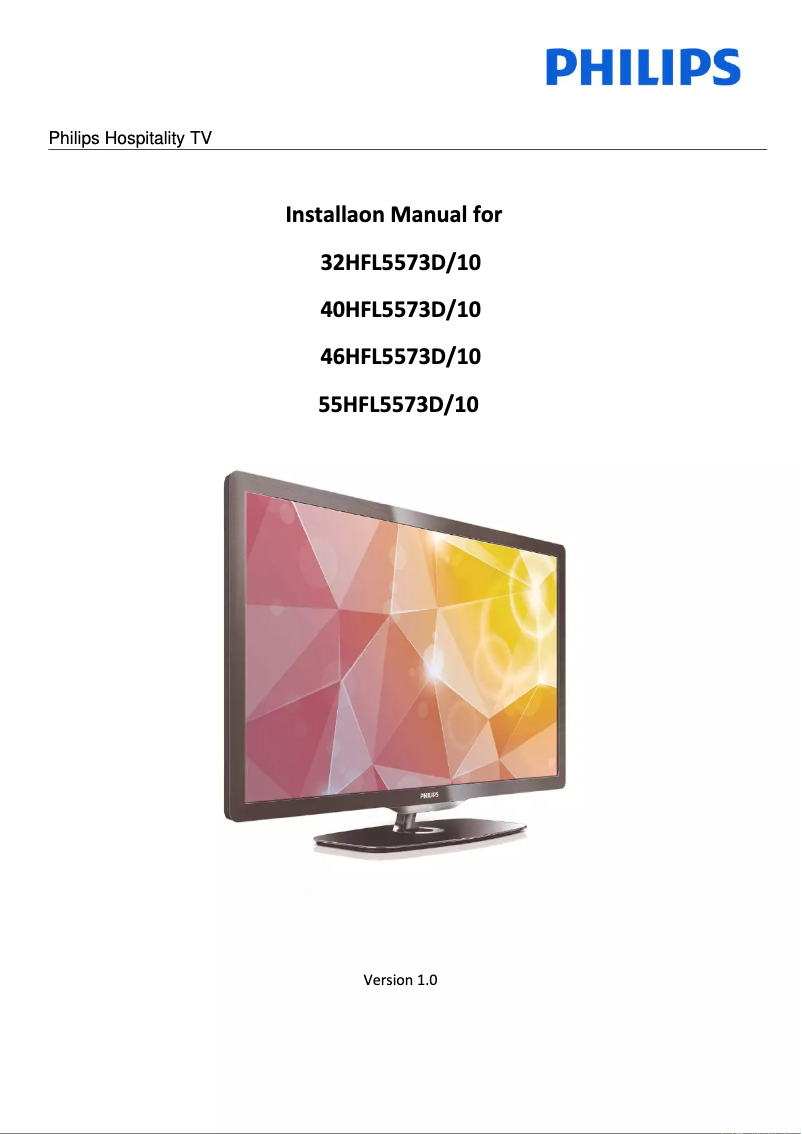 Image de la première page du manuel de l'appareil 32HFL5573D