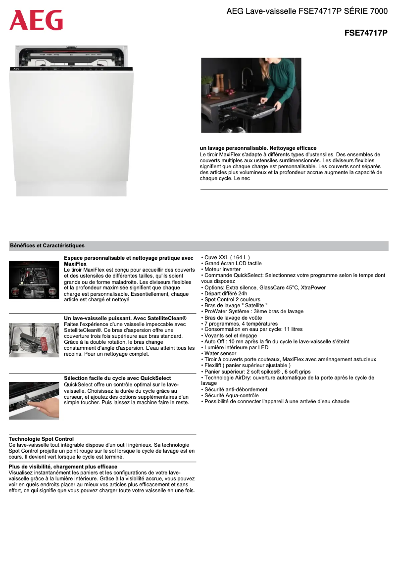 Image de la première page du manuel de l'appareil FSE74717P