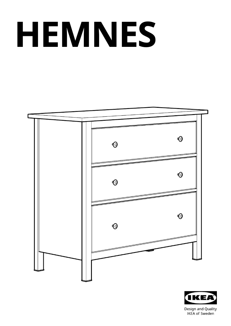 Page 1 de la notice Manuel utilisateur Ikea HEMNES 705.761.93