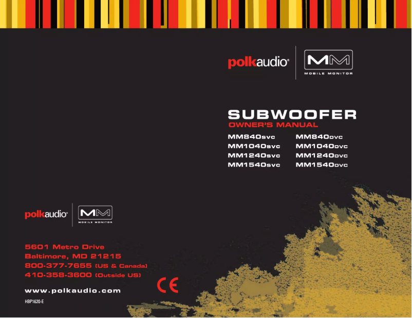 Page 1 de la notice Manuel utilisateur Polk MM1040DVC