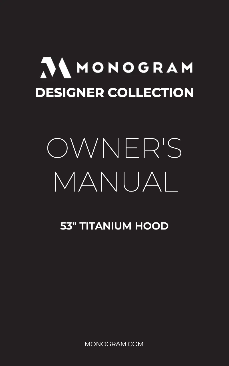 Page 1 de la notice Manuel d'utilisation et d'entretien Monogram ZVC53DWTT