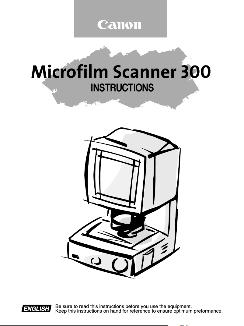 Image de la première page du manuel de l'appareil Microfilm Scanner 300
