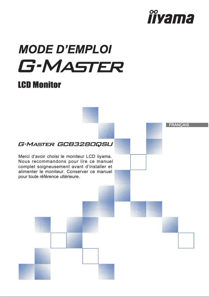 Image de la première page du manuel de l'appareil G-Master GCB3280QSU