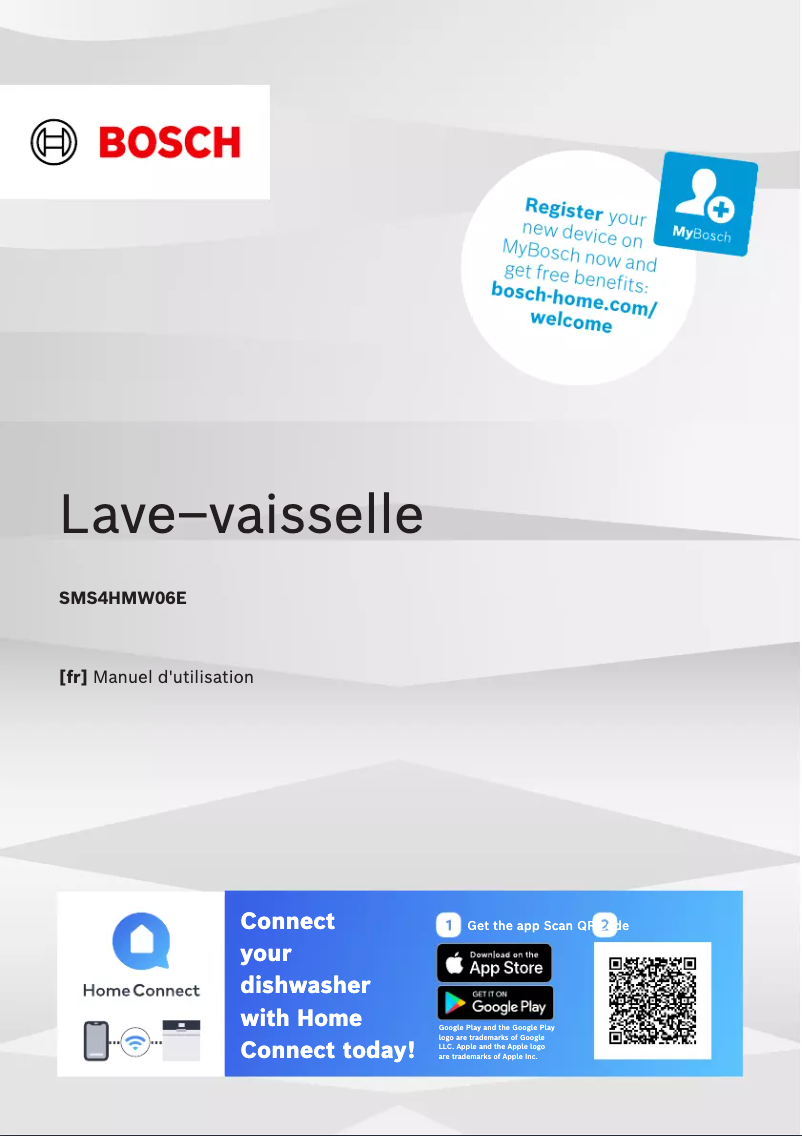 Image de la première page du manuel de l'appareil SMS4HMW06E