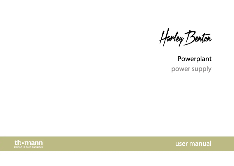 Page 1 de la notice Manuel utilisateur Harley Benton Powerplant