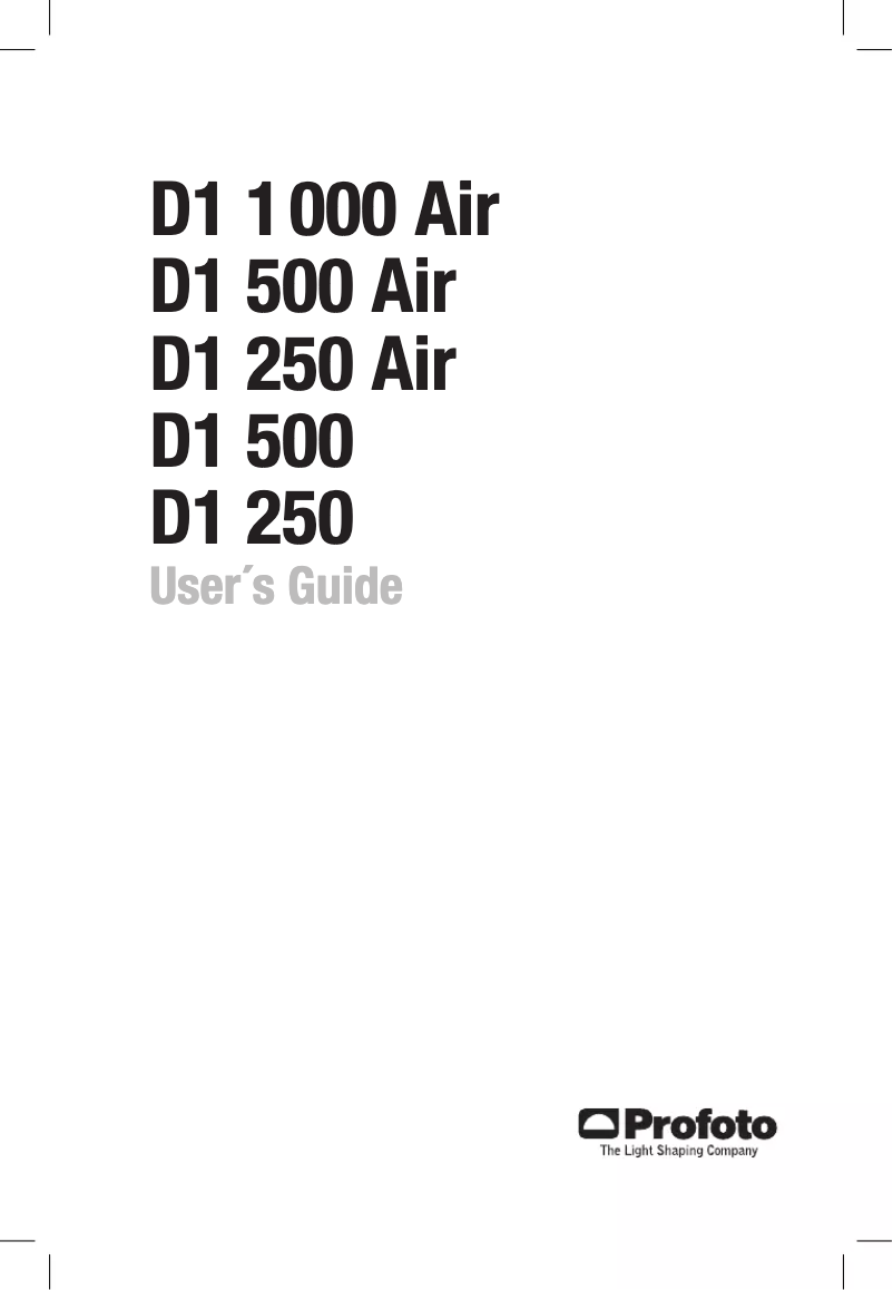 Image de la première page du manuel de l'appareil D1 Grid