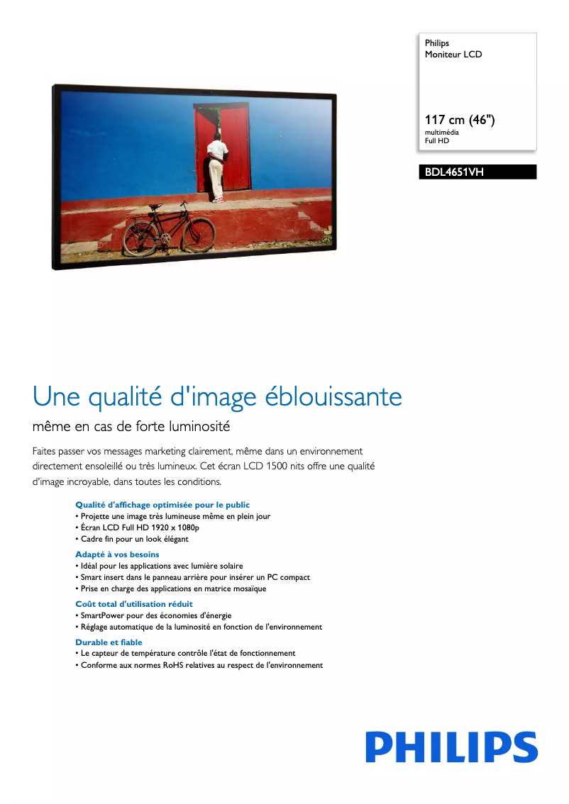 Image de la première page du manuel de l'appareil BDL4651VH