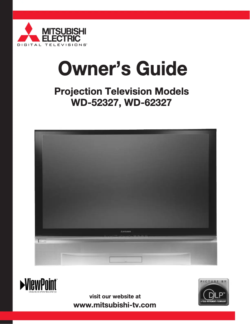 Page 1 de la notice Manuel utilisateur Mitsubishi WD-52327