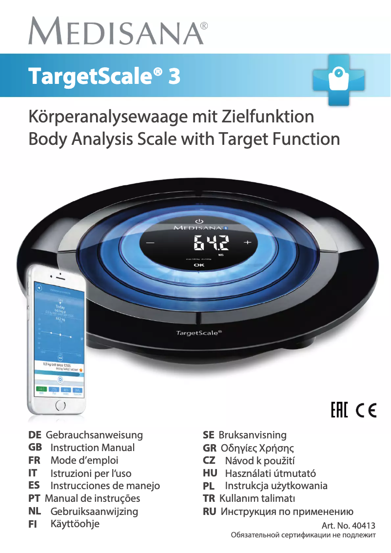 Page n°1 - Manuel utilisateur Medisana TargetScale 3
