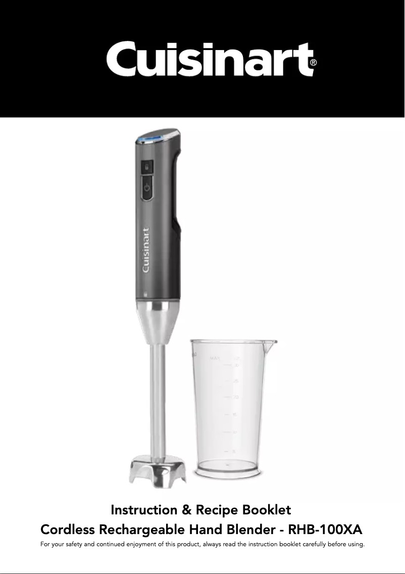 Image de la première page du manuel de l'appareil Cordless RHB-100XA